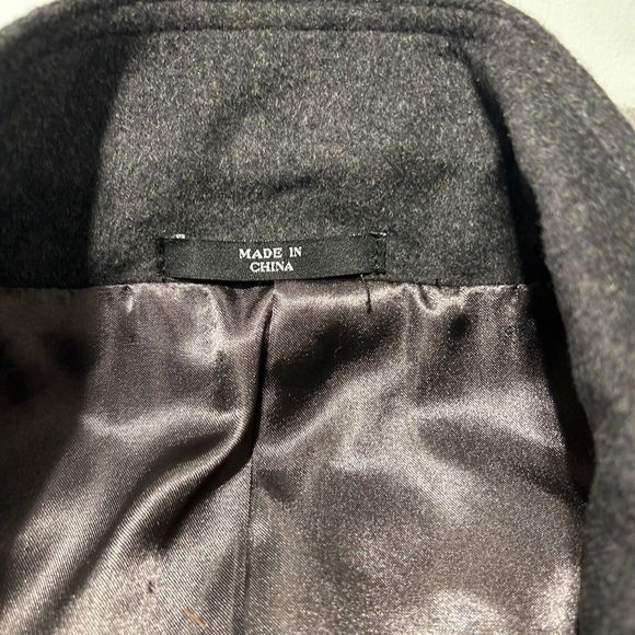 London Fog Coat Mens 40R Black Clark Classic Fit Overcoat Long Button Wool Blend - Picture 5 of 11